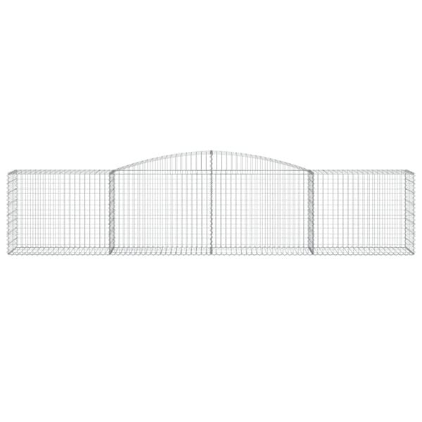 vidaXL Paniers &agrave; gabions arqu&eacute;s 7 pcs 400x50x80/100 cm Fer galvanis&eacute;