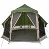 vidaXL Tente Tipi familiale avec toit Vert 404 x 370 x 270 cm