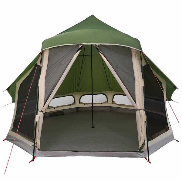 vidaXL Tente Tipi familiale avec toit Vert 404 x 370 x 270 cm