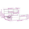 vidaXL Cadre de lit sans matelas cire marron 200x200cm bois pin massif