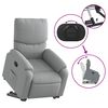 vidaXL Fauteuil inclinable Gris clair Tissu