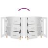 vidaXL Buffet Blanc brillant 69,5x34x90 cm Bois d'ingénierie