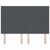 vidaXL T&ecirc;te de lit LED avec t&ecirc;te de lit Gris fonc&eacute; 144 cm Polyester