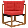 vidaXL Coussin de canap&eacute; d'ext&eacute;rieur 3 pcs Rouge Polyester