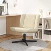 vidaXL Chaise pivotante Cr&egrave;me 63 x 75 x 76 cm tissu