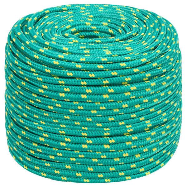 vidaXL Corde de bateau Vert 8 mm 500 m Polypropyl&egrave;ne