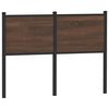 vidaXL T&ecirc;te de lit ch&ecirc;ne marron 120 cm bois d'ing&eacute;nierie et acier