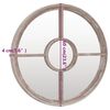 vidaXL Miroir de jardin Sable 60x4 cm Fer Rond utilisation ext&eacute;rieure