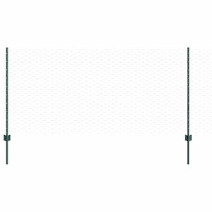 vidaXL Cl&ocirc;ture hexagonale avec poteau 50 x 1 m Acier recouvert de PVC