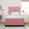 vidaXL Lit &agrave; ressorts avec matelas Rose 120 x 200 cm tissu