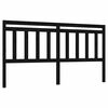 vidaXL T&ecirc;te de lit Noir 206x4x100 cm Bois massif de pin
