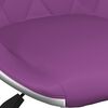vidaXL Chaises &agrave; manger pivotantes lot de 2 violet et blanc similicuir