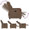 vidaXL Fauteuil inclinable électrique Marron Tissu