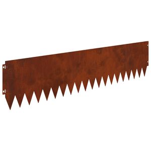 vidaXL Bordure de Pelouse 10 pc 103 x 25 cm Acier Rouill&eacute;