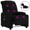 vidaXL Fauteuil de massage inclinable &eacute;lectrique Noir Tissu