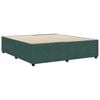 vidaXL Cadre de lit sans matelas vert fonc&eacute; 200x200 cm velours