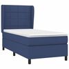 vidaXL Sommier &agrave; lattes de lit avec matelas Bleu 100x200 cm Tissu