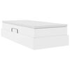 vidaXL Lit avec rangement et matelas Blanc 100 x 200 cm Simili cuir