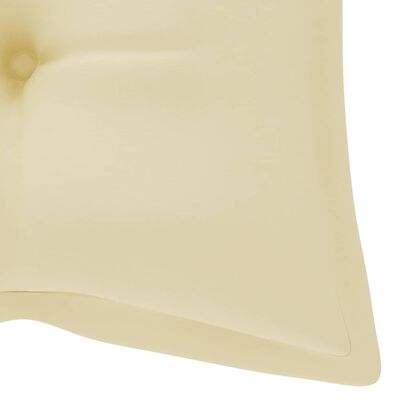 vidaXL Coussin de banc de jardin Blanc crème 120x50x7 cm Tissu
