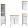 vidaXL Ensemble de mobilier de salle de bain FLORO 4 pcs Blanc