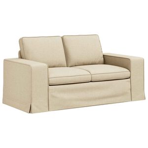 vidaXL Canap&eacute; Cr&egrave;me 162 x 80 x 82 cm tissu
