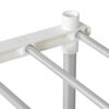 vidaXL &Eacute;tag&egrave;re tubulaire avec stockage Blanc 86 x 27 x 90 cm Aluminium