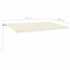 vidaXL Auvent manuel r&eacute;tractable 600x350 cm Cr&egrave;me