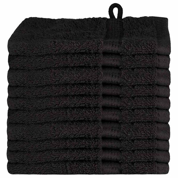 vidaXL Serviette Invit&eacute; SOLUND Noir Coton