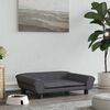 vidaXL Lit pour chien gris fonc&eacute; 70x48x22 cm velours