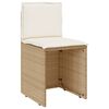 vidaXL Ensemble de bistro 3 pcs avec coussins beige r&eacute;sine tress&eacute;e