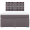 vidaXL Sommier &agrave; lattes de lit avec matelas Gris 140x200 cm Similicuir