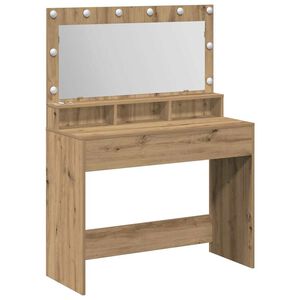 vidaXL Table de Toilette Ch&ecirc;ne artisanal 100 x 41 x 135 cm