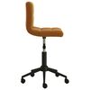 vidaXL Chaise pivotante de salle &agrave; manger Marron Velours