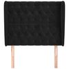 vidaXL T&ecirc;te de lit avec oreilles Noir 93x23x118/128 cm Velours
