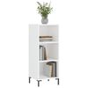 vidaXL Buffet blanc brillant 34,5x32,5x90 cm bois d'ingénierie