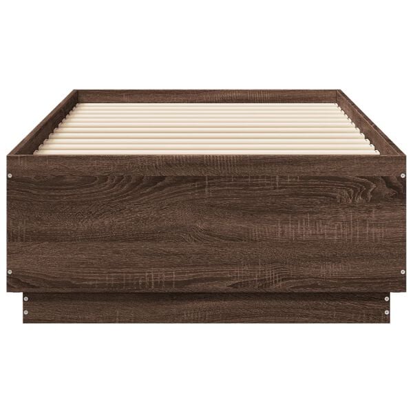 vidaXL Cadre de lit sans matelas ch&ecirc;ne marron 75x190 cm