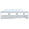 vidaXL Tente de r&eacute;ception escamotable pliable avec 5 parois 3x9m Blanc