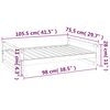 vidaXL Lit pour chien Blanc 105,5x75,5x28 cm Bois de pin solide