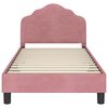 vidaXL Cadre de lit pour enfants avec t&ecirc;te de lit Rose 80 x 160 cm