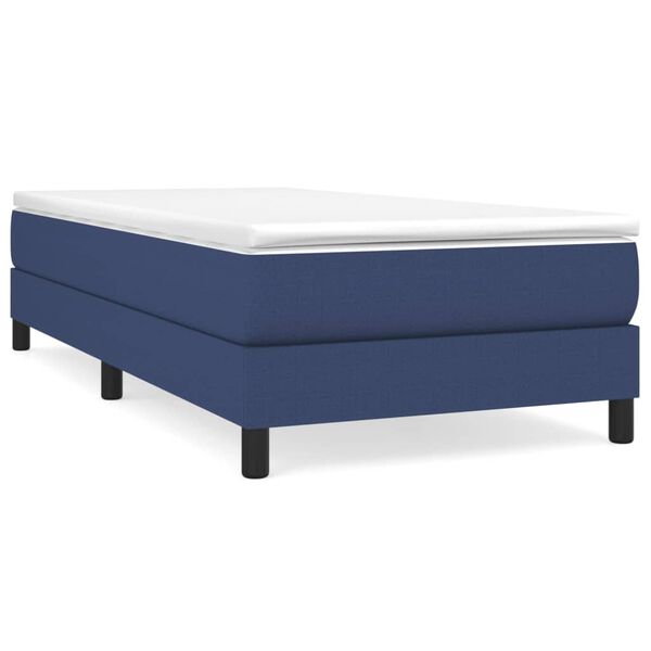 vidaXL Sommier &agrave; lattes de lit avec matelas Bleu 80x200 cm Tissu