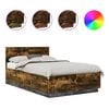 vidaXL Cadre de lit Ch&ecirc;ne fum&eacute; 120 x 190 cm Bois d'ing&eacute;nierie