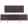vidaXL Lit &agrave; ressorts avec matelas Marron fonc&eacute; 200 x 200 cm tissu