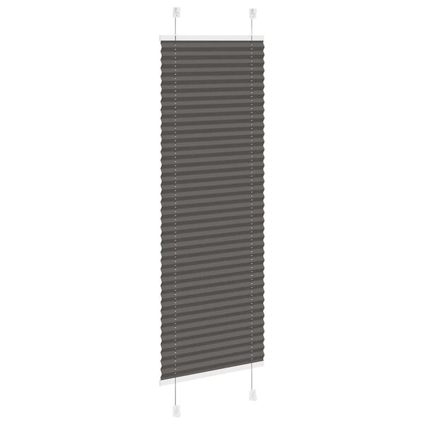 vidaXL Store pliss&eacute; noir 40x100 cm largeur du tissu 39,4 cm polyester
