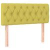 vidaXL Sommier &agrave; lattes de lit avec matelas Vert 100x200 cm Tissu