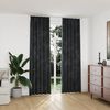 vidaXL Rideaux occultants et crochet 2pcs Velours Anthracite 140x245cm