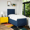 vidaXL Sommier &agrave; lattes de lit avec matelas Bleu 90x190 cm Tissu