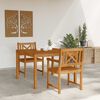 vidaXL Ensemble de salle &agrave; manger pour jardin 3 pcs Marron