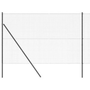 vidaXL Cl&ocirc;ture en fils soud&eacute;s pour fixation au sol 25 x 1,5 m Gris