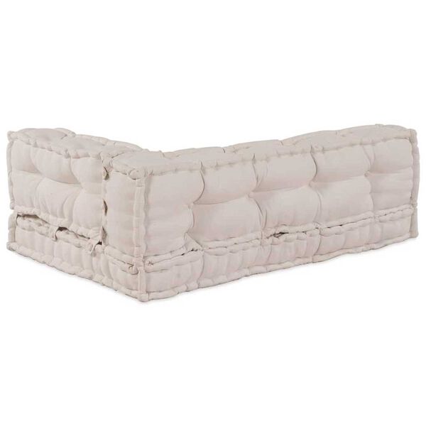 vidaXL Coussin de canapé sur palette Crème tissu
