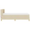 vidaXL Lit &agrave; ressorts avec matelas Cr&egrave;me 190 x 90 cm Polyester